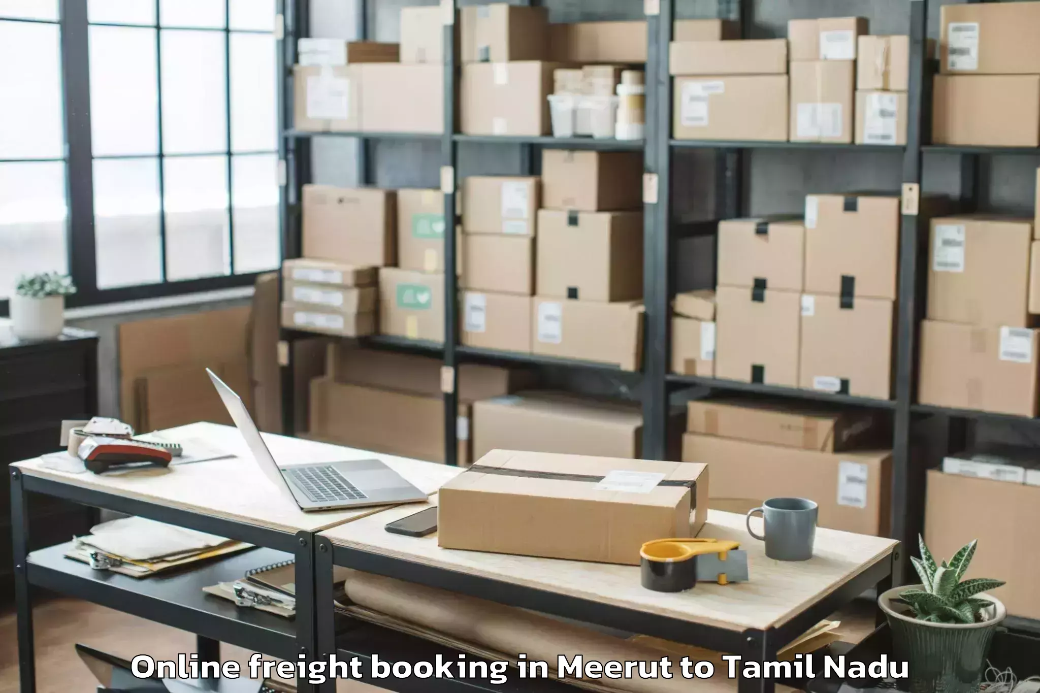 Easy Meerut to Turaiyur Online Freight Booking Booking